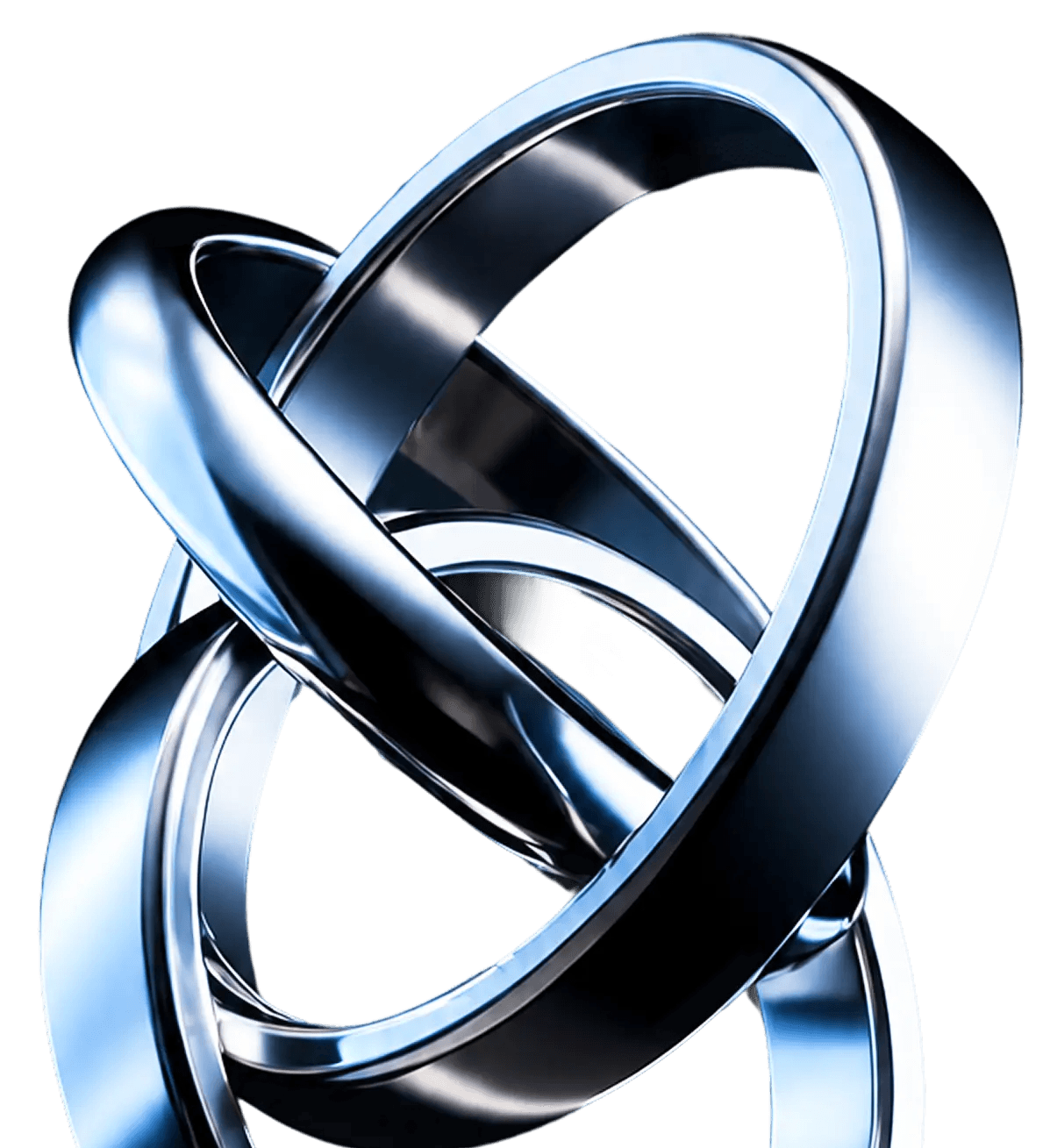Interlocked chrome rings